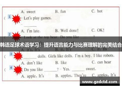 韩语足球术语学习：提升语言能力与比赛理解的完美结合